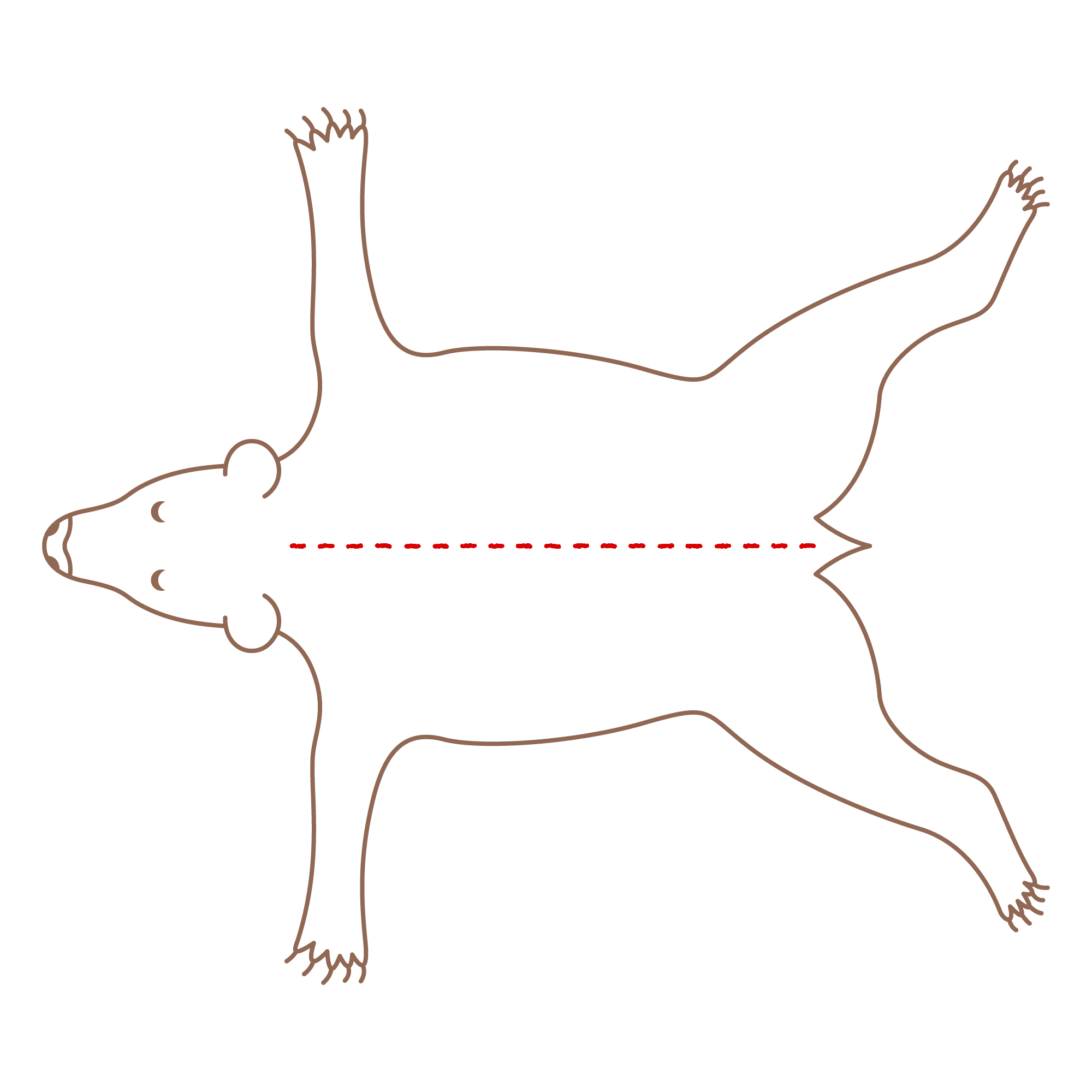 Bear Dorsal Cut Diagram